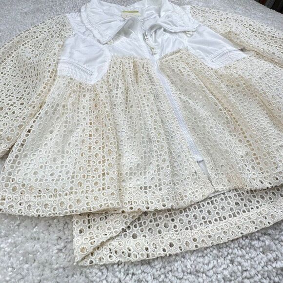 Anthropologie Hei Hei Eyelet Swing Windbreaker Jacket Medium Petite NEW - Picture 9 of 13